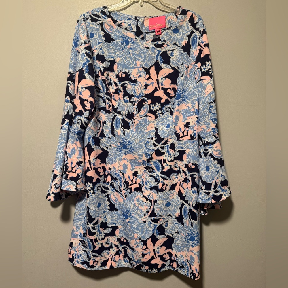 Lilly Pulitzer Blue and Pink Floral Dress